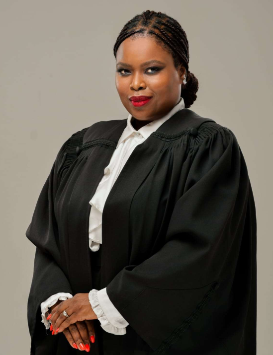 Tshepo Masilela, founder and director of the firm, in legal robes