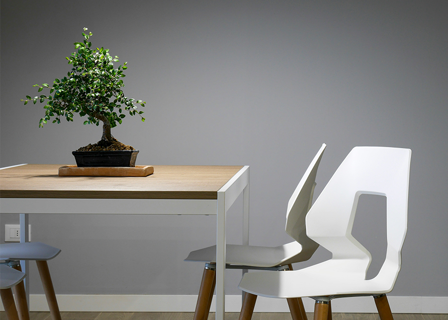 Empty chairs at a meeting-room table