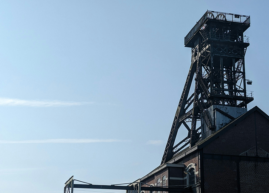Mine shaft headgear at a platinum operation